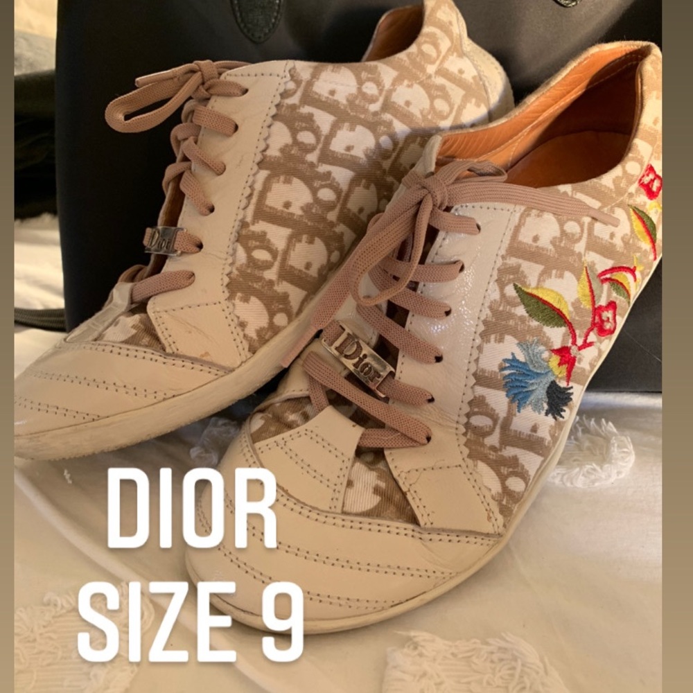Christian Dior tropical flower tennis sneaker shoe
